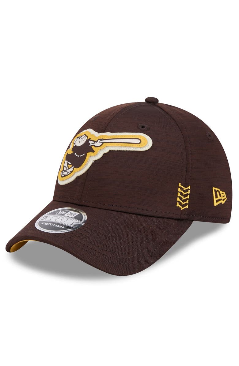New Era Men's New Era  Brown San Diego Padres 2024 Clubhouse 9FORTY Adjustable Hat, Main, color, 
