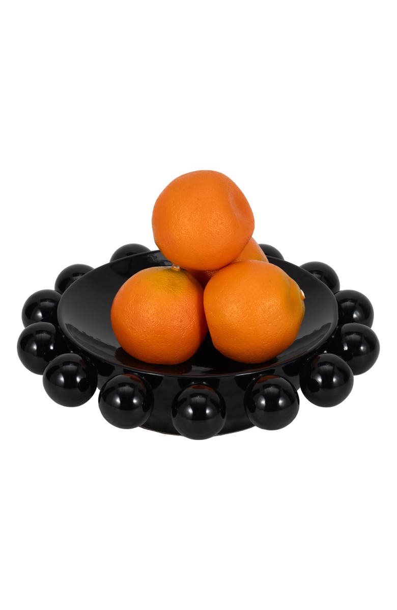 R16 HOME Capraia Porcelain Bowl, Alternate, color, Black