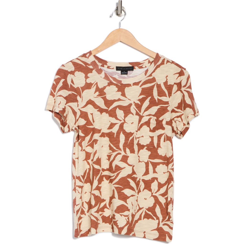 Sanctuary One Pocket T-shirt In Brown