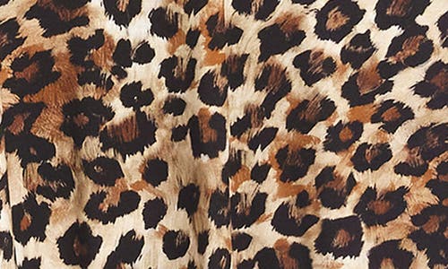 Karen Kane Leopard Print Long Sleeve Fit & Flare Dress In Multi
