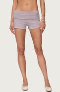 EDIKTED Kodi Stripe Foldover Shorts