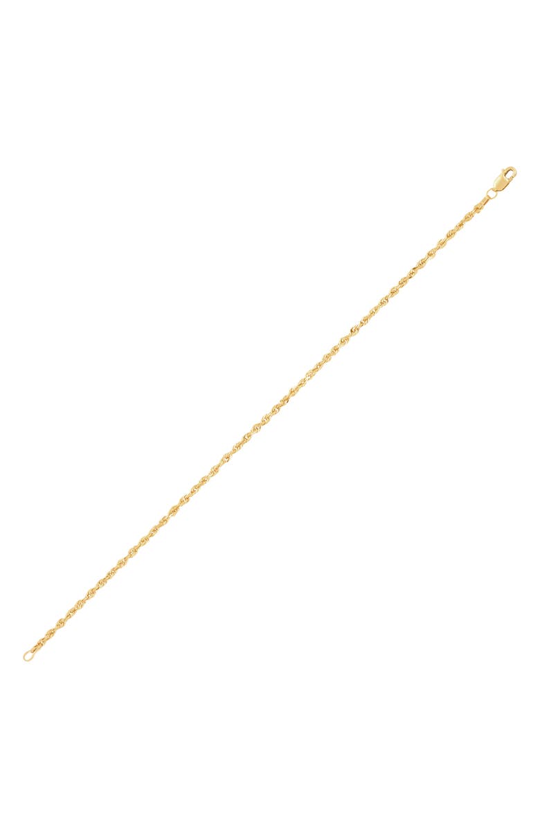 Frankie & Zoe Rope Chain Bracelet, Alternate, color, Yellow Gold