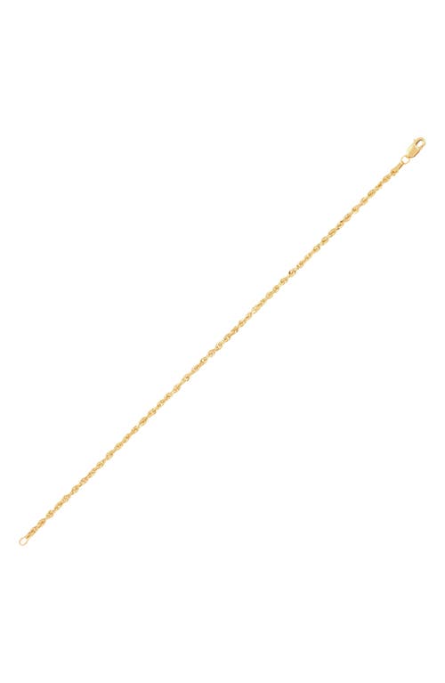 Frankie & Zoe Rope Chain Bracelet In Gold