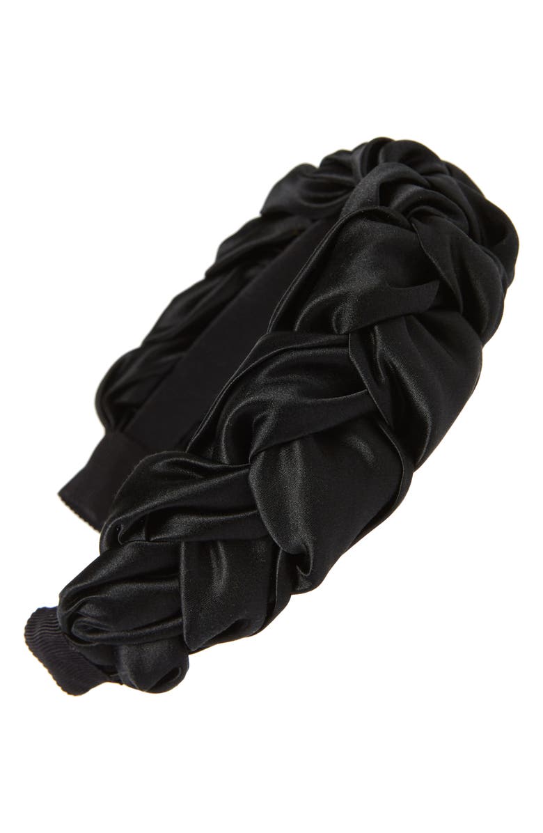 Jennifer Behr Lorelei Satin Headband, Main, color, 