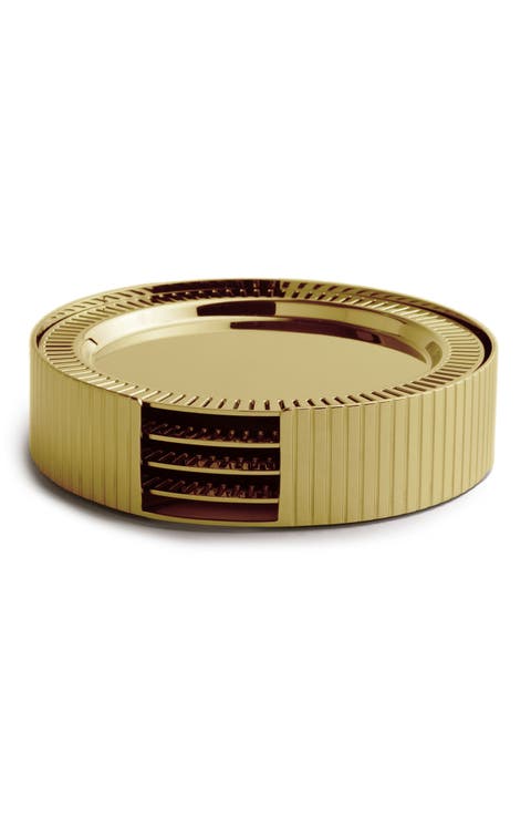 Striations Coasters with Holder