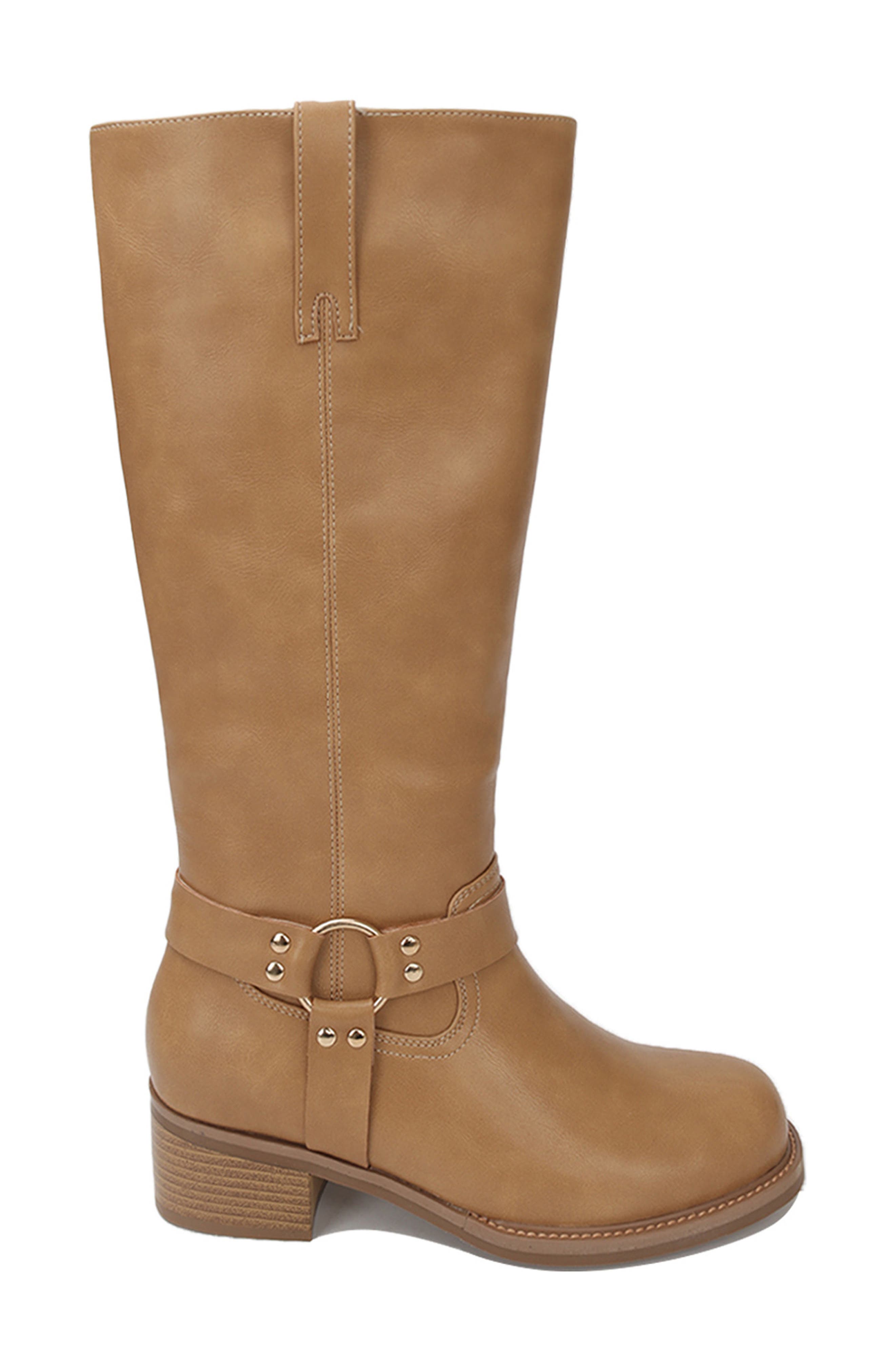 Kelso Faux Leather Knee High Boot, Main, color, TAN