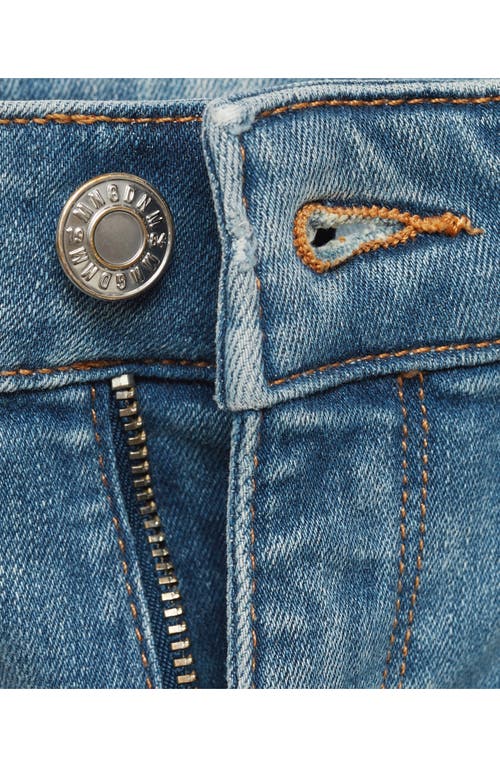Mango Coated Low Rise Push-up Skinny Jeans In Medium Blue