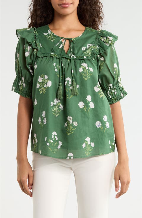 Kestrel Floral Print Puff Sleeve Top