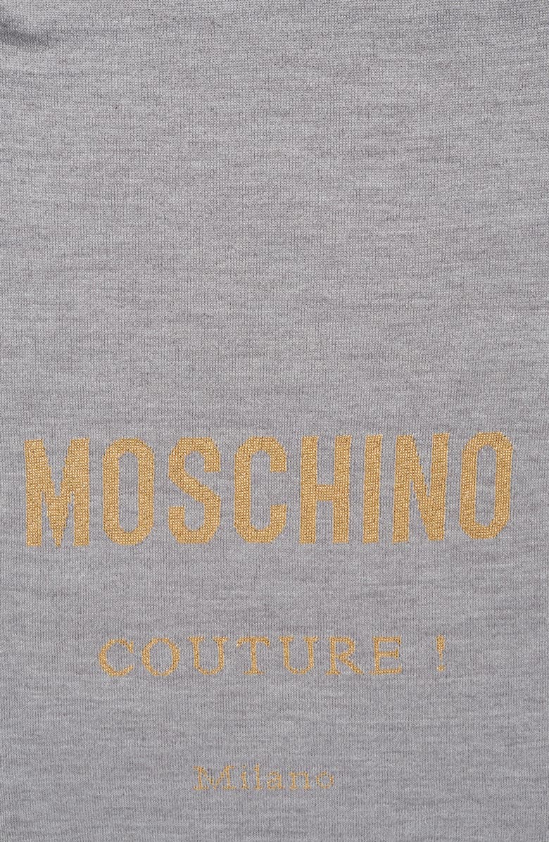 Moschino Foil Print Logo Scarf, Alternate, color,