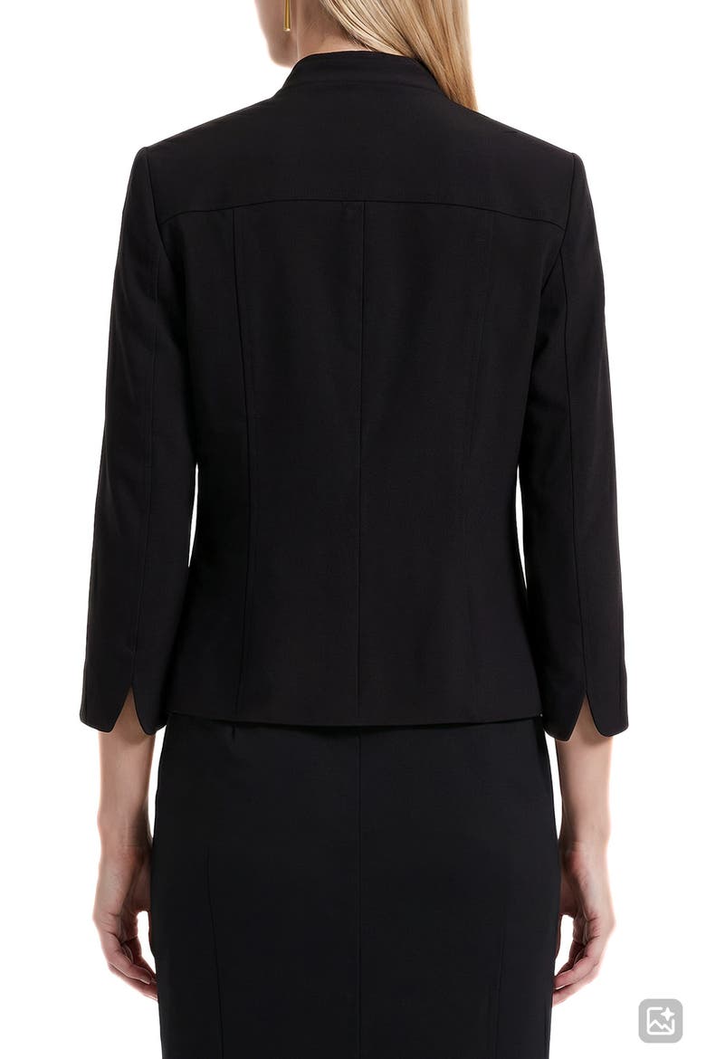 Crepe Open Front Jacket, Alternate, color, ANNE BLK