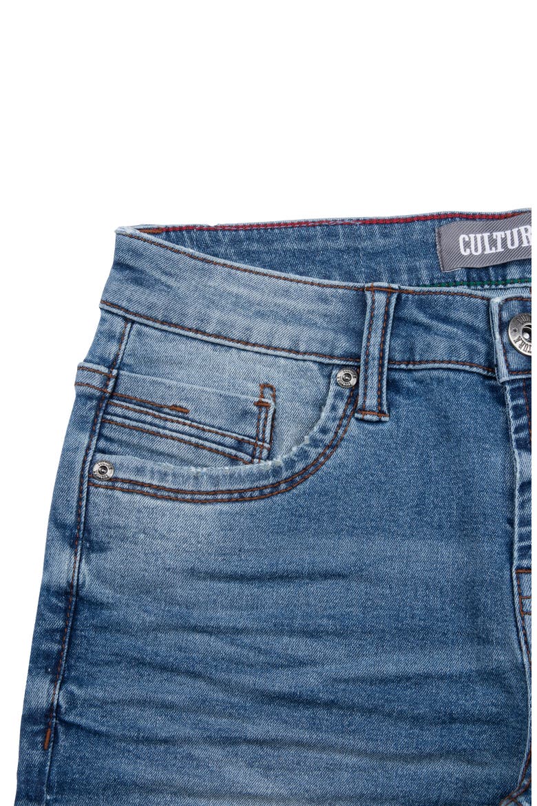 Kids' Cultura Stretch Straight Leg Jeans, Alternate, color, MED BLUE