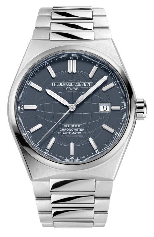 FREDERIQUE CONSTANT Highlife Automatic COSC Bracelet/Leather Strap Watch, 41mm in Silver-Tone at Nordstrom