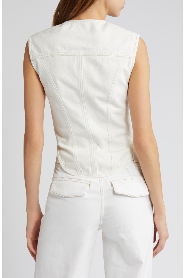 The Seamed Scoop Bustier Tank, Alternate, color, ECRU