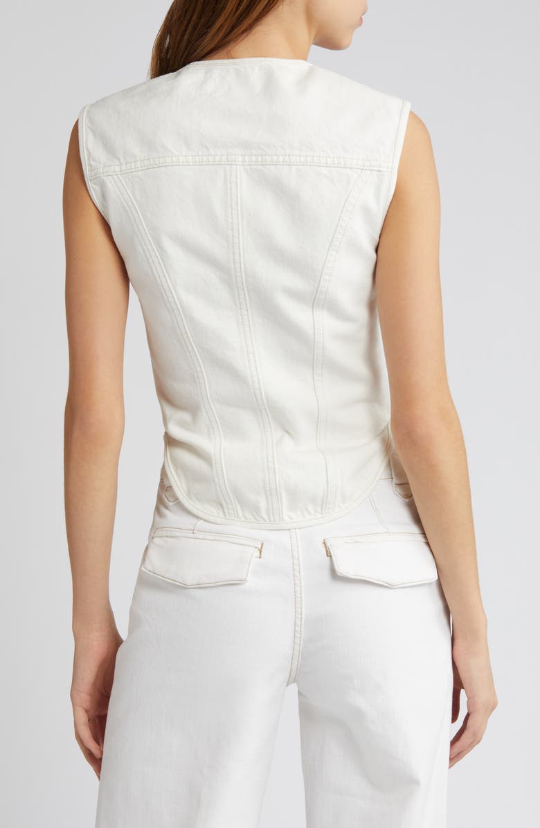 FRAME The Seamed Scoop Bustier Tank, Alternate, color, Ecru