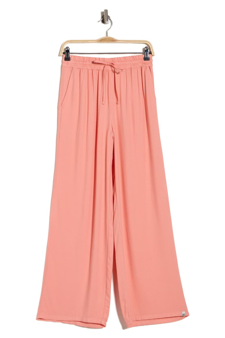 Pipeline Beach Wide Leg Pants, Alternate, color, CORAL