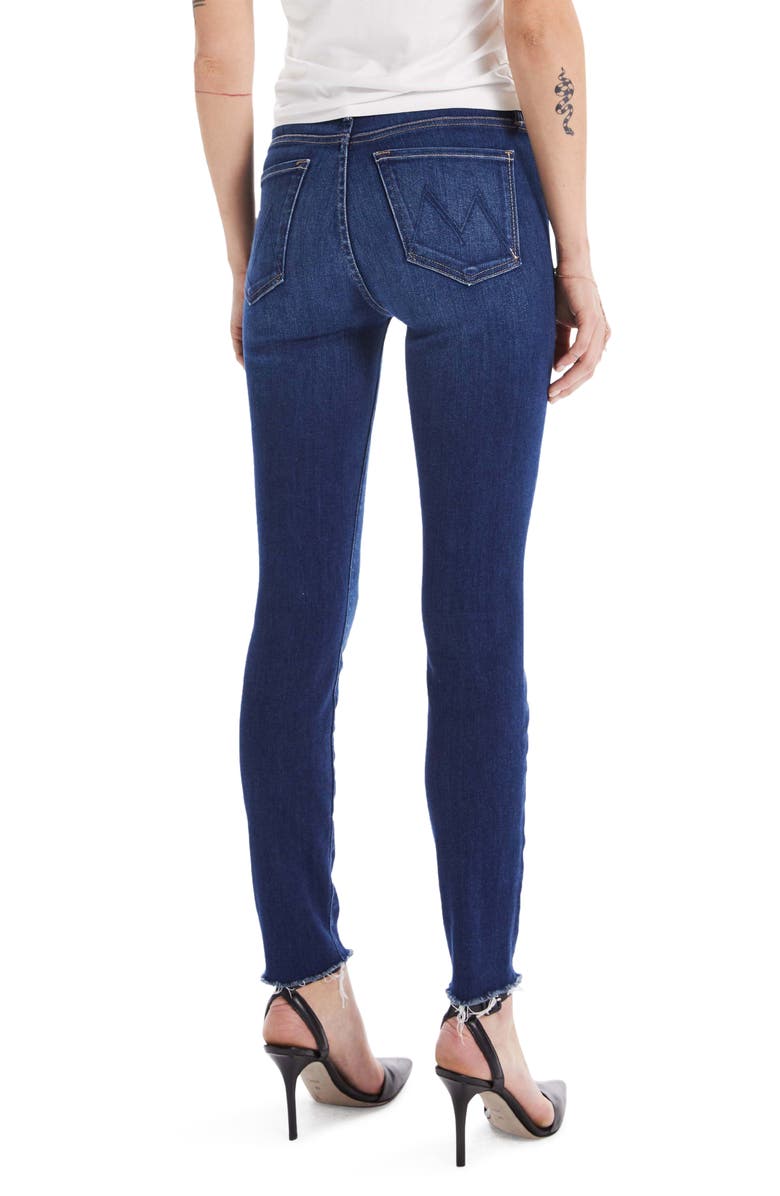 MOTHER The Looker Fray Hem Ankle Skinny Jeans, Alternate, color,