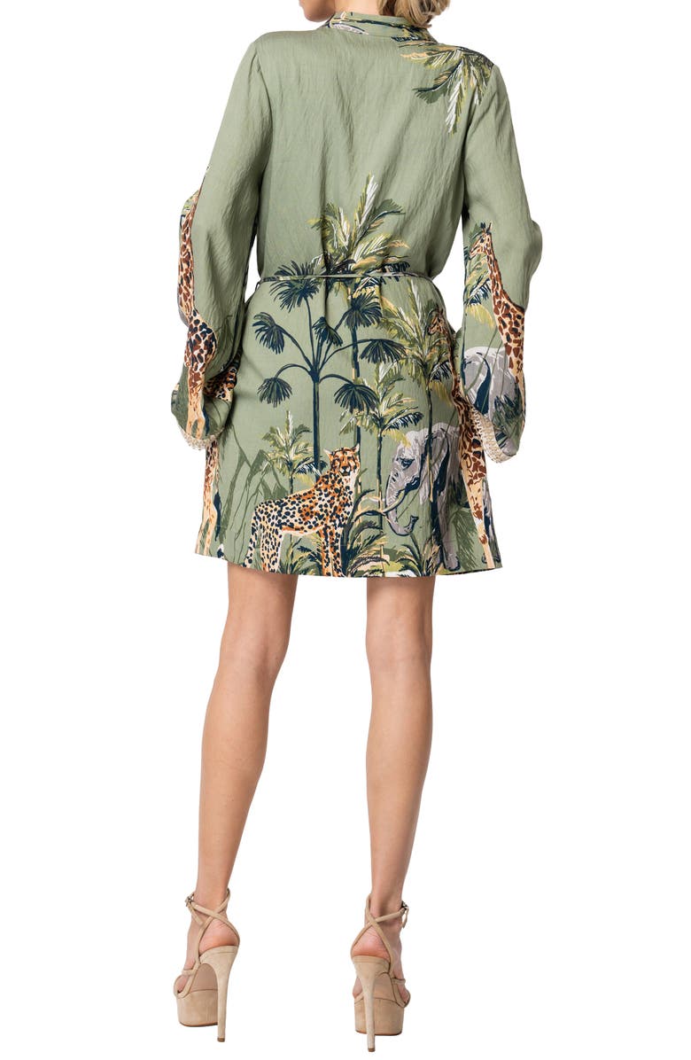 CIEBON Eleanor Print Long Sleeve Dress, Alternate, color, Olive Multi