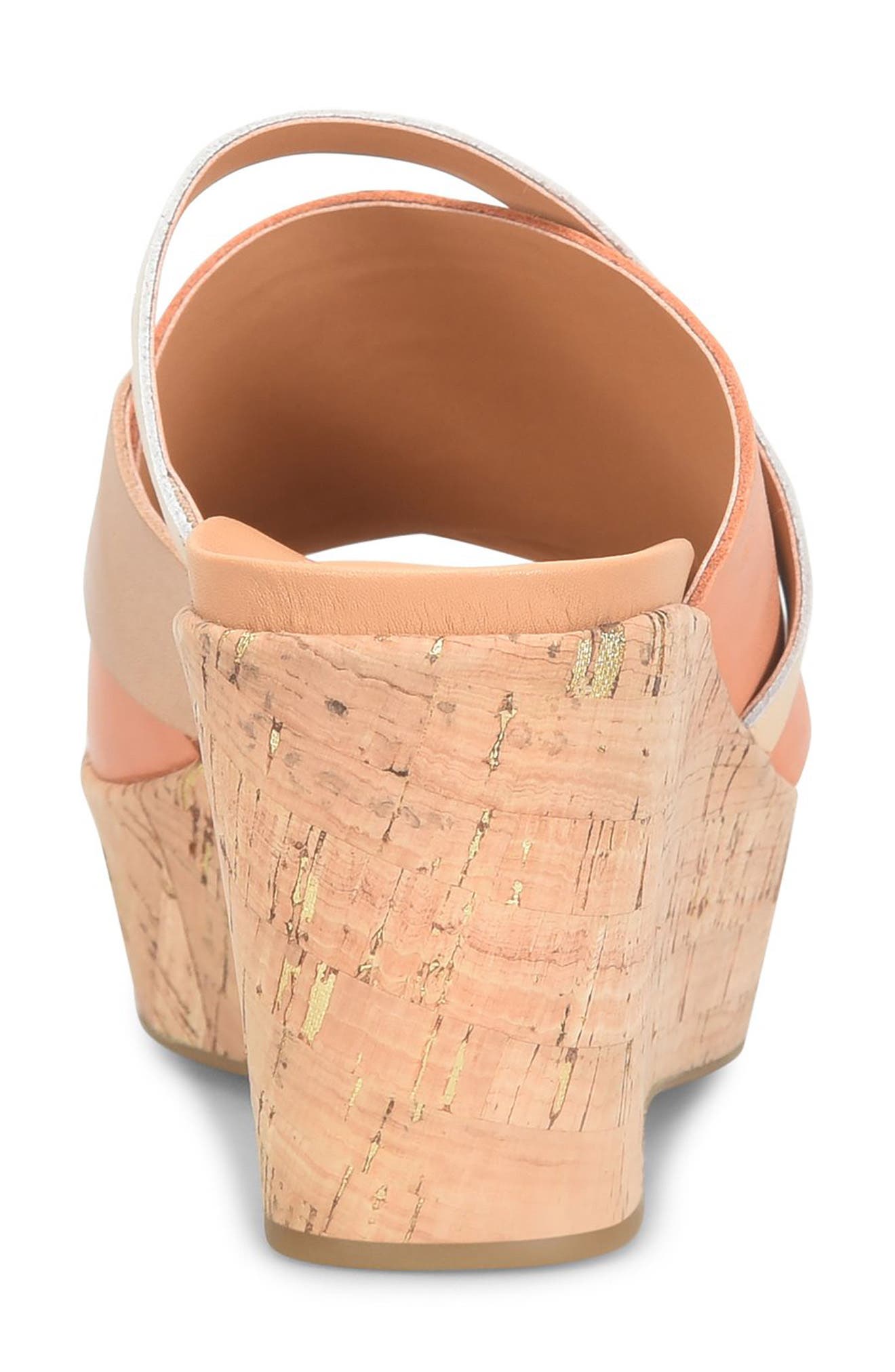 Kork-Ease<sup>®</sup> Addie Platform Wedge Slide Sandal, Alternate, color, Orange Combo