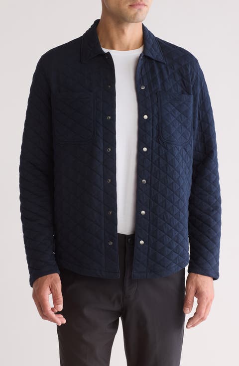 Diamond Quilted Shirt Jacket