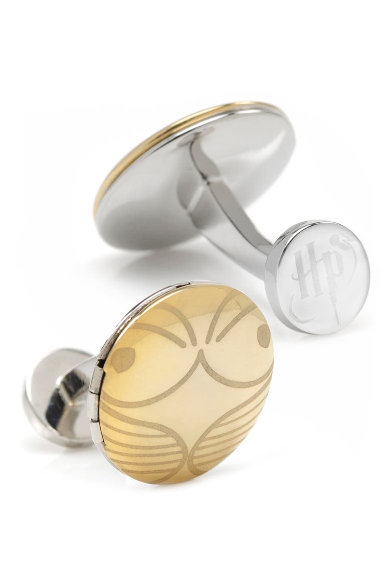 Golden Snitch Cuff Links, Alternate, color, GOLD