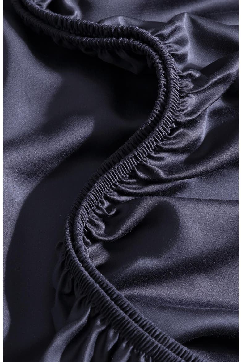 Silky Fitted Sheet, Alternate, color, BARITONE BLUE