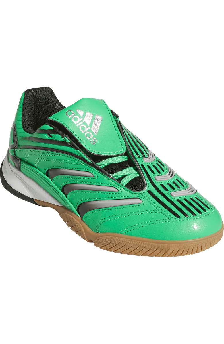 adidas Kids' Predator Sala Soccer Sneaker, Main, color, Green/ Core Black/ Gum