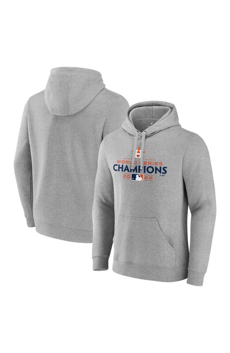 FANATICS Men's Fanatics Branded Heather Gray Houston Astros 2022 World Series Champions Logo Pullover Sweatshirt, Main, color, 