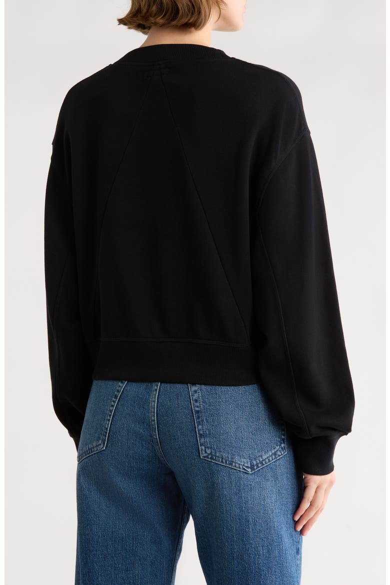 Logo Terry Sweatshirt, Alternate, color, BLACK