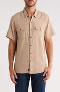 Lucky Brand Herringbone Short Sleeve Western Shirt