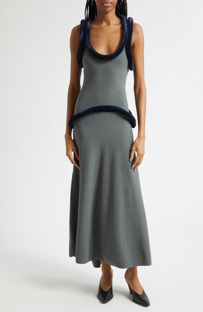 Diotima Basseterre High-Low Midi Tank Dress, Main, color, Stone