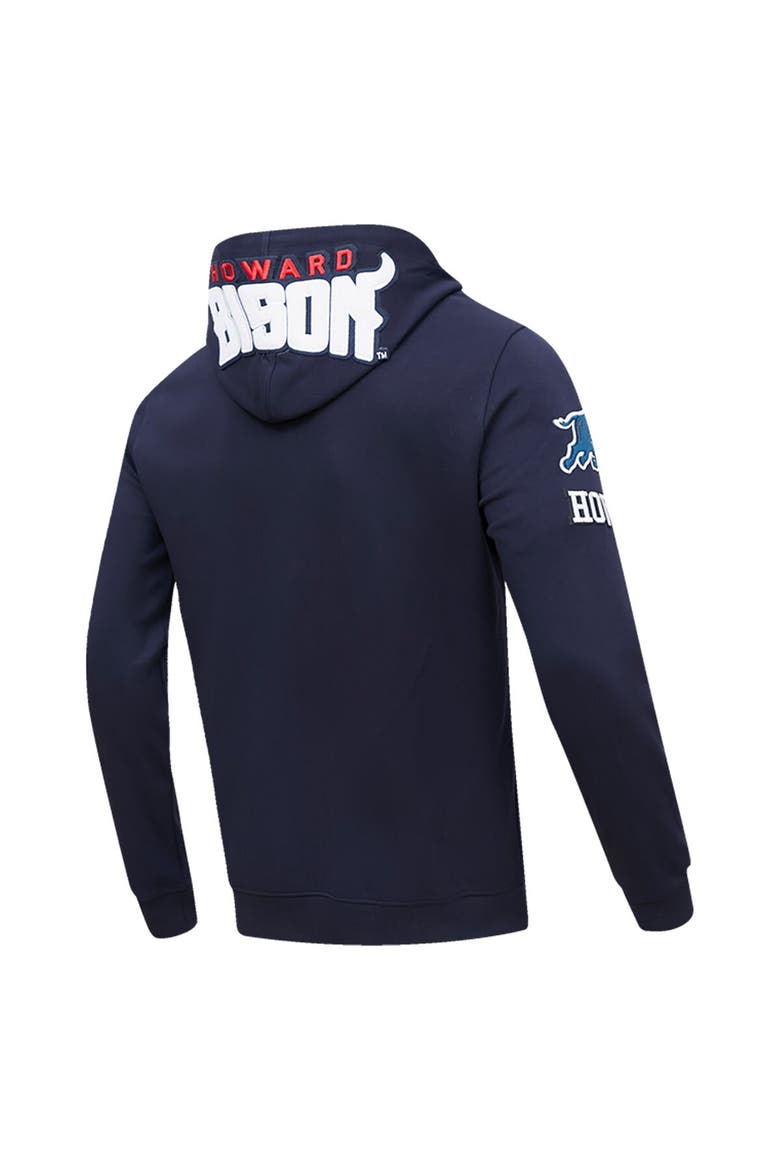 Men's Pro Standard Navy Howard Bison University Classic Pullover Hoodie, Alternate, color, Navy