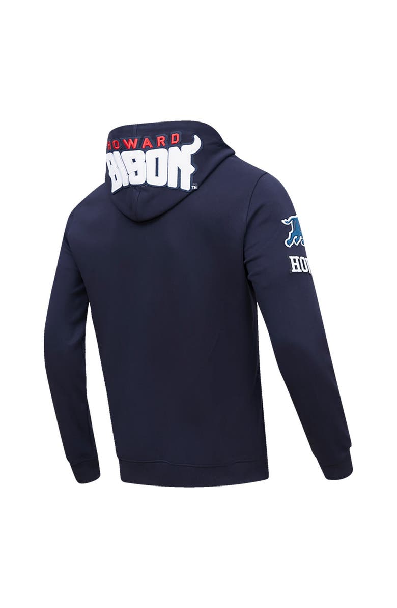 PRO STANDARD Men's Pro Standard Navy Howard Bison University Classic Pullover Hoodie, Alternate, color,