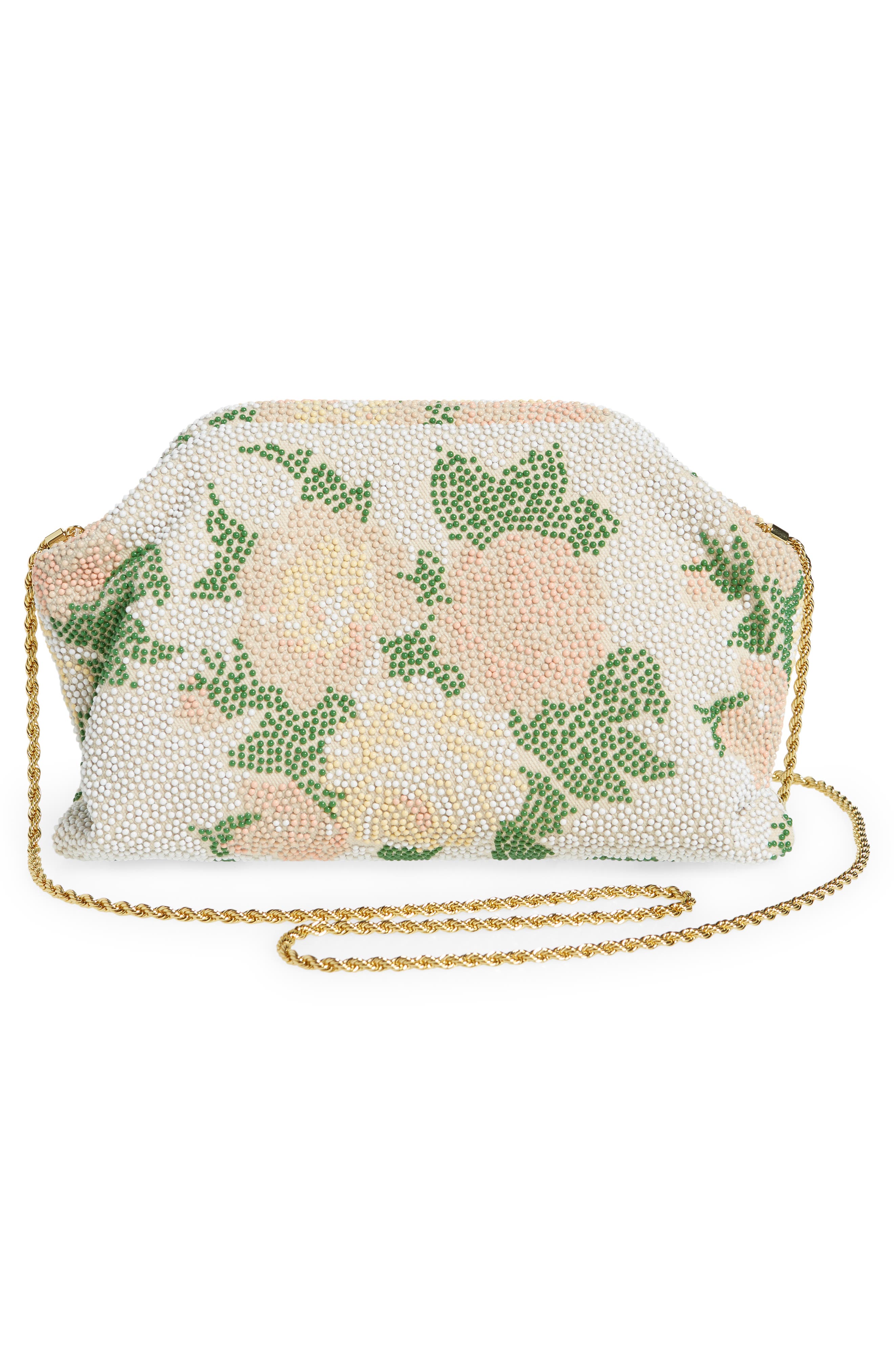 Doreen Frame Pouch, Alternate, color, CREAM FLORAL