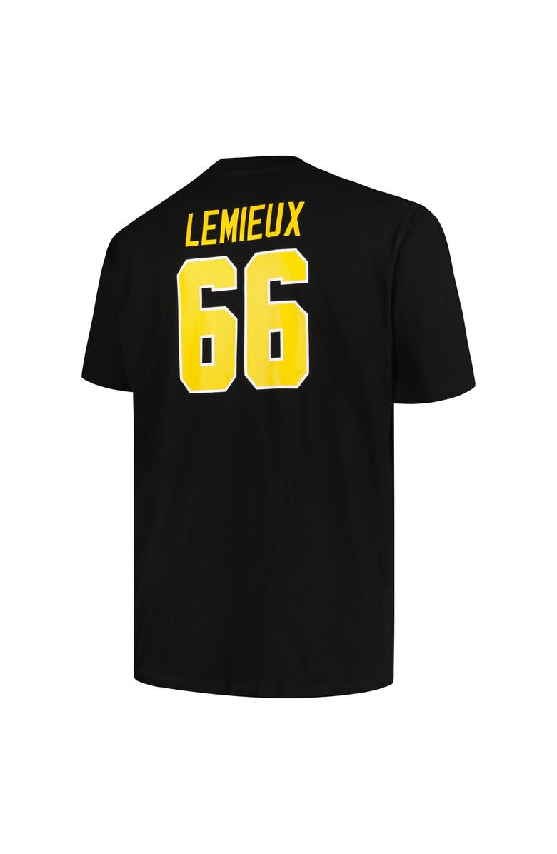 PROFILE Men's Profile Mario Lemieux Black Pittsburgh Penguins Big & Tall Captain Patch Name & Number T-Shirt, Alternate, color, Black