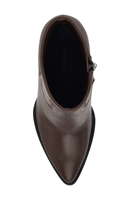Nine West Taytay Pointed Toe Bootie In Burgundy