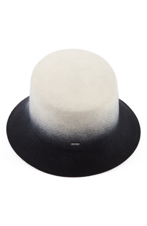 Ruby Gradient Wool Asymmetric Bucket Hat