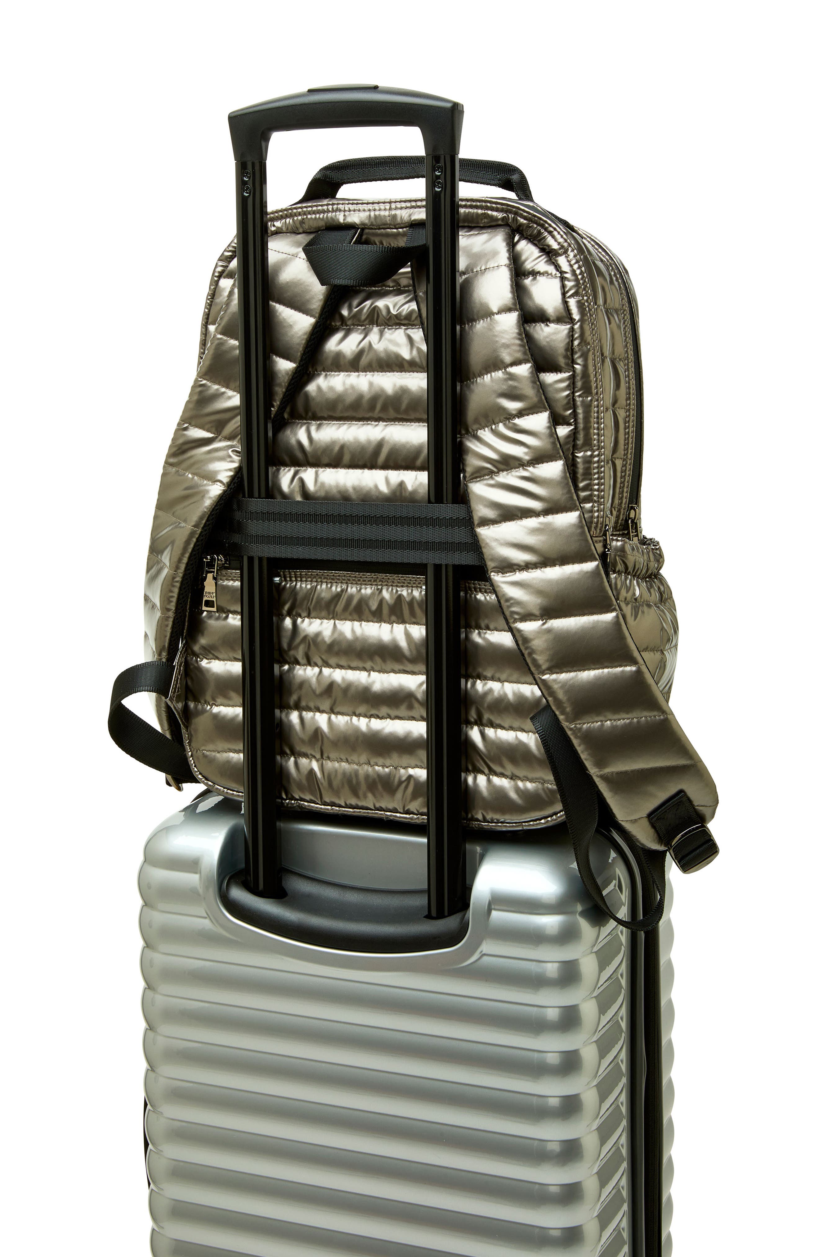 THINK ROYLN Headliner Quilted Backpack, Alternate, color, Steel Volterra