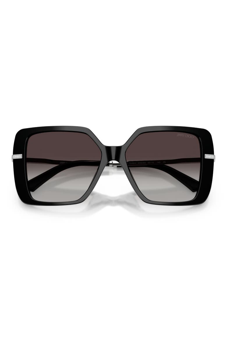 Pati 55mm Square Sunglasses, Alternate, color, BLACK / GRADIENT GRAY