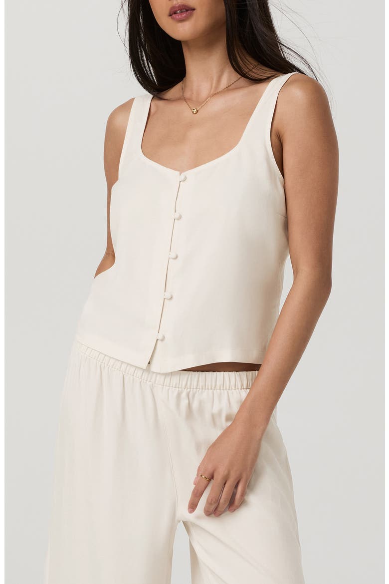Trestles Twill Button Tank, Alternate, color, NATURAL
