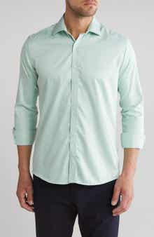 TOM BAINE Slim Fit Performance Stretch Button-Up Shirt