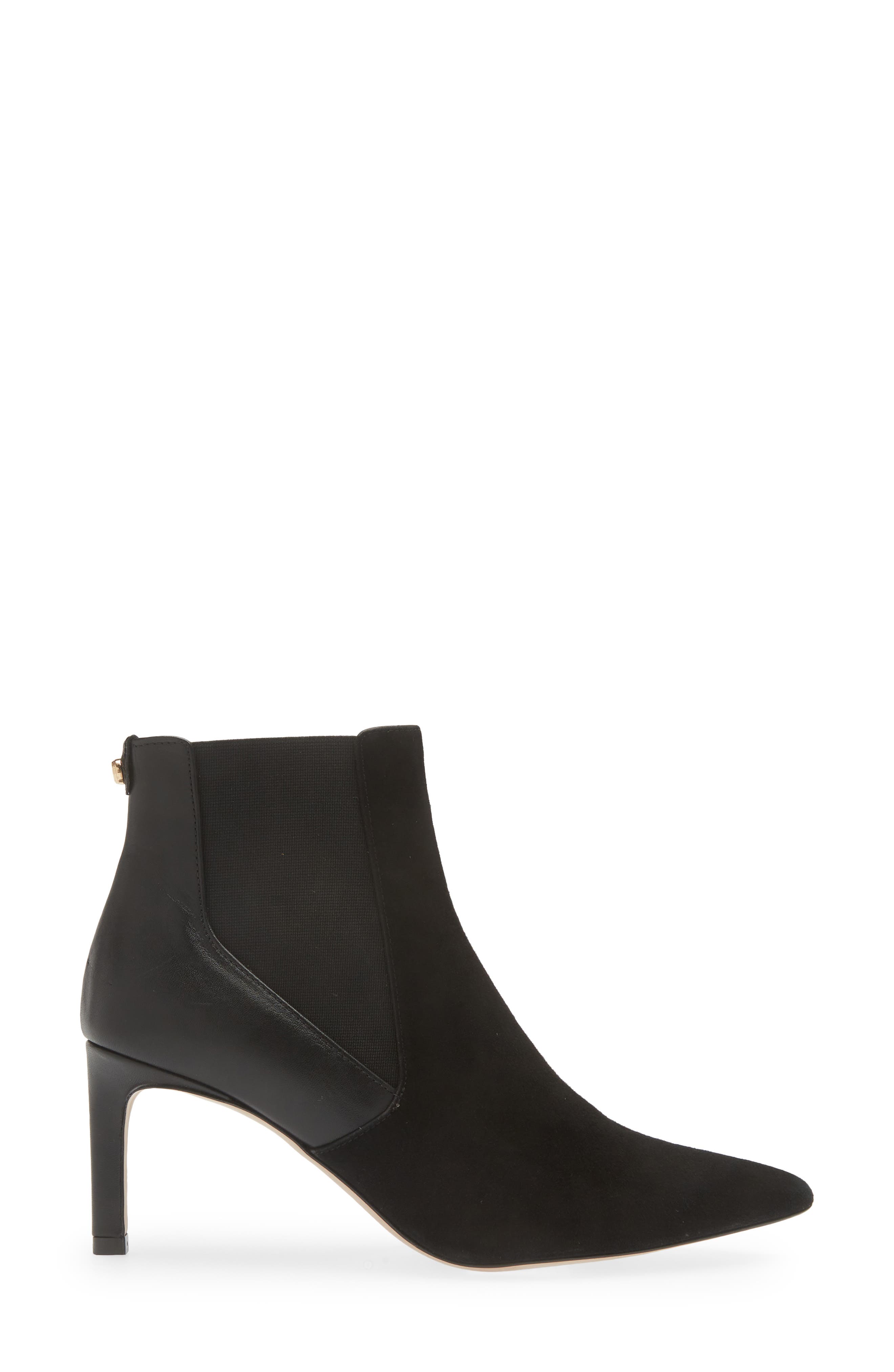BOSS Janet Pointed Toe Chelsea Boot, Alternate, color, Black