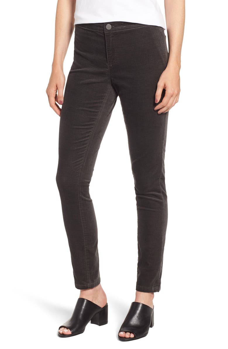 NIC+ZOE Stretch Velvet Skinny Pants, Main, color,