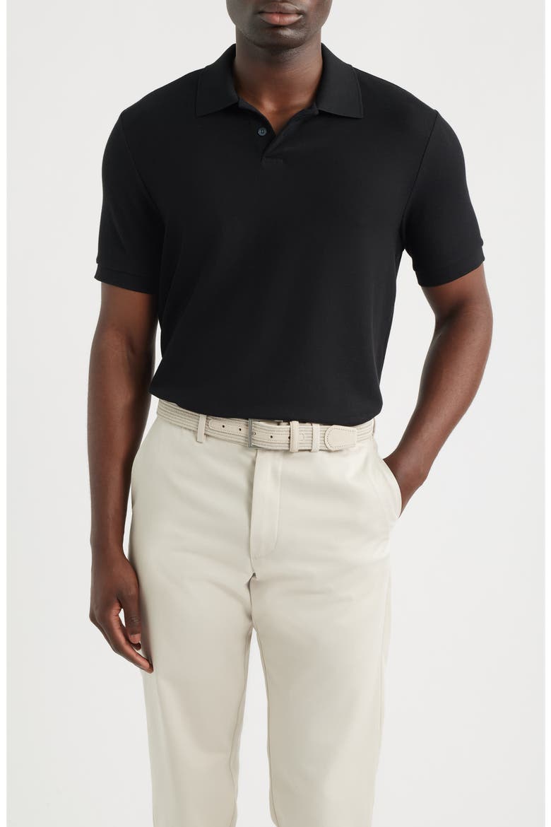 Pima Cotton Piqué Polo, Main, color, BLACK