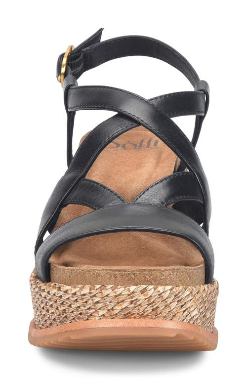 Söfft Devyn Slingback Espadrille Platform Wedge Sandal In Black
