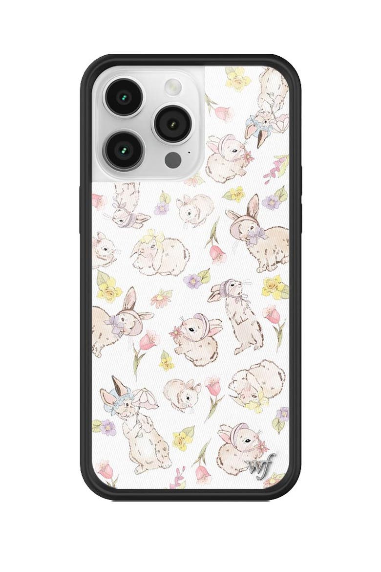 Bunnies in Bonnets iPhone Case, Alternate, color, White