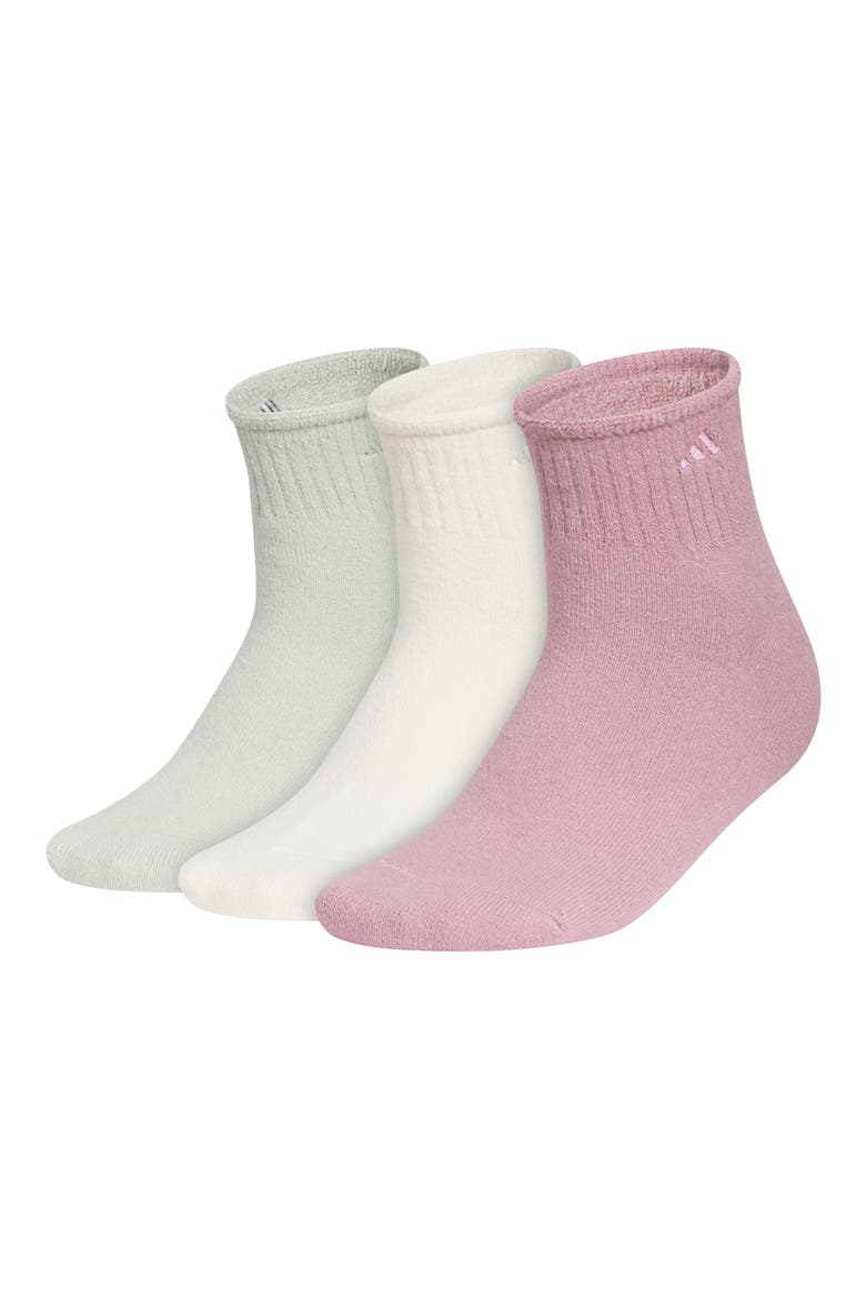 Comfort Cushioned 3-Pack Quarter Socks, Main, color, HALO GREEN/ WHITE/ MAGIC MAUVE