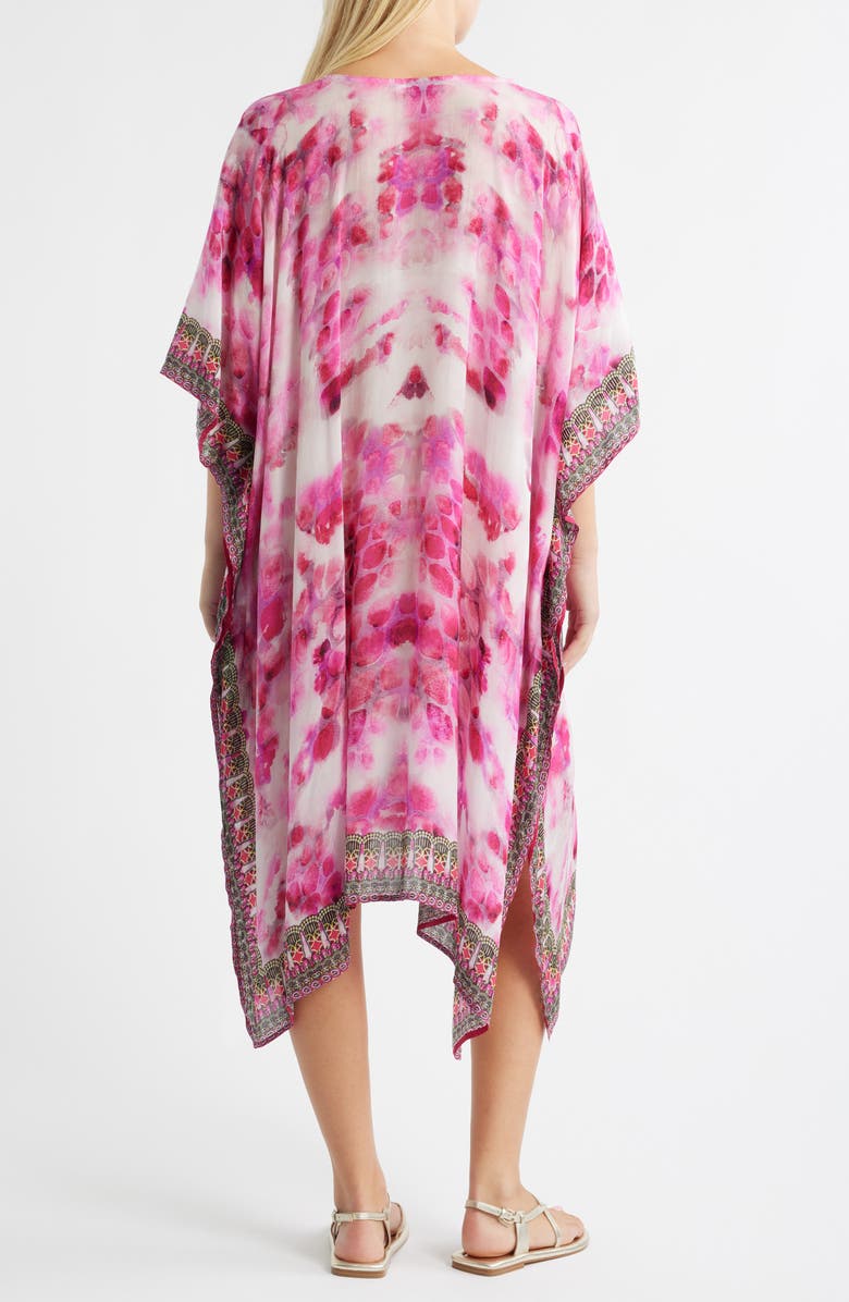 APNY Print Midi Caftan, Alternate, color, Pink/ White Multi