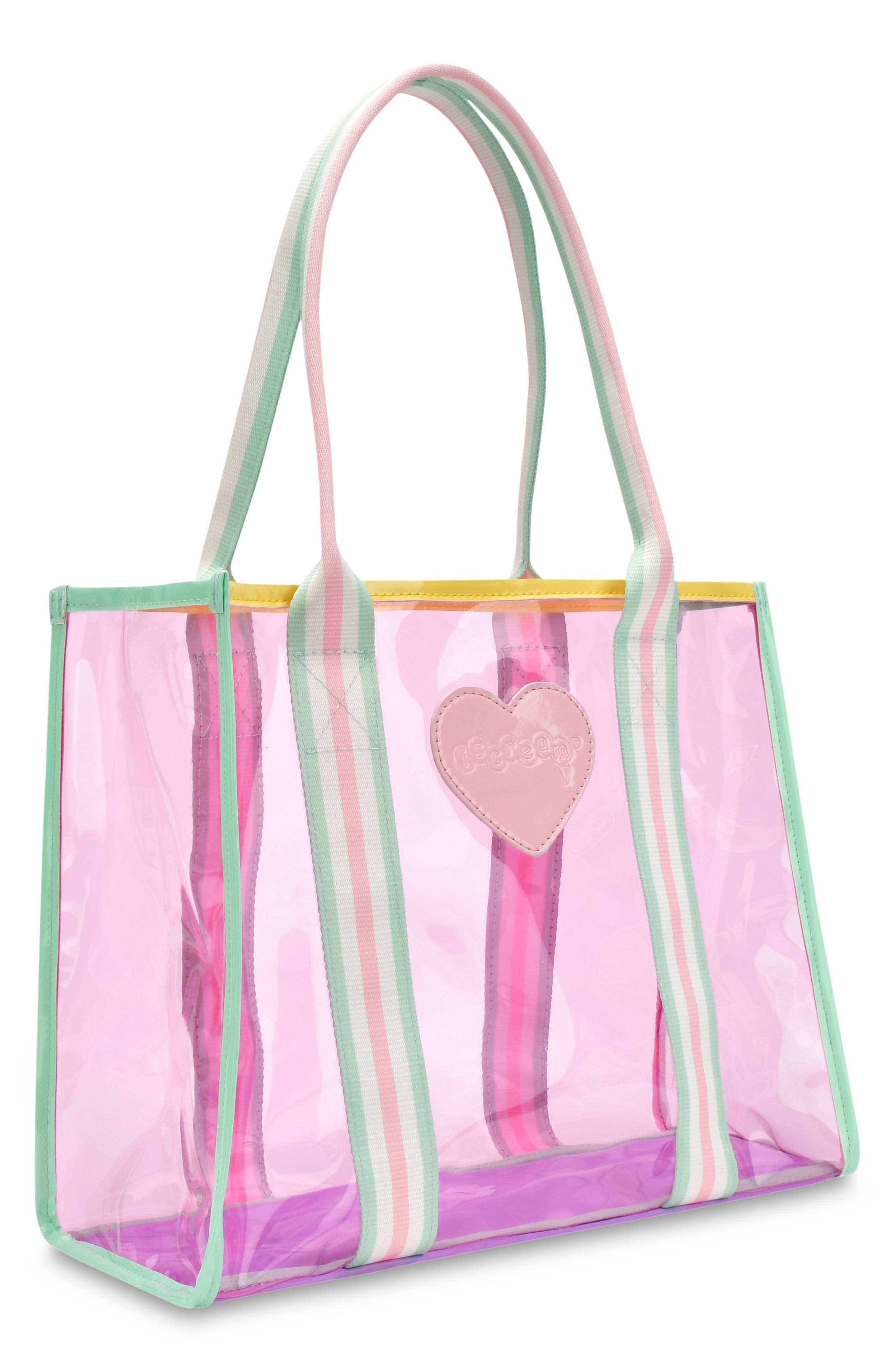 Iscream Kids' Heart Clear Tote, Alternate, color, 