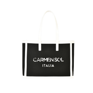 CARMEN SOL Capri Black Tote Bag