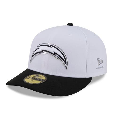 Men's New Era  White/Black Los Angeles Chargers 2026 NFL Draft Pre-Curved 59FIFTY Fitted Hat